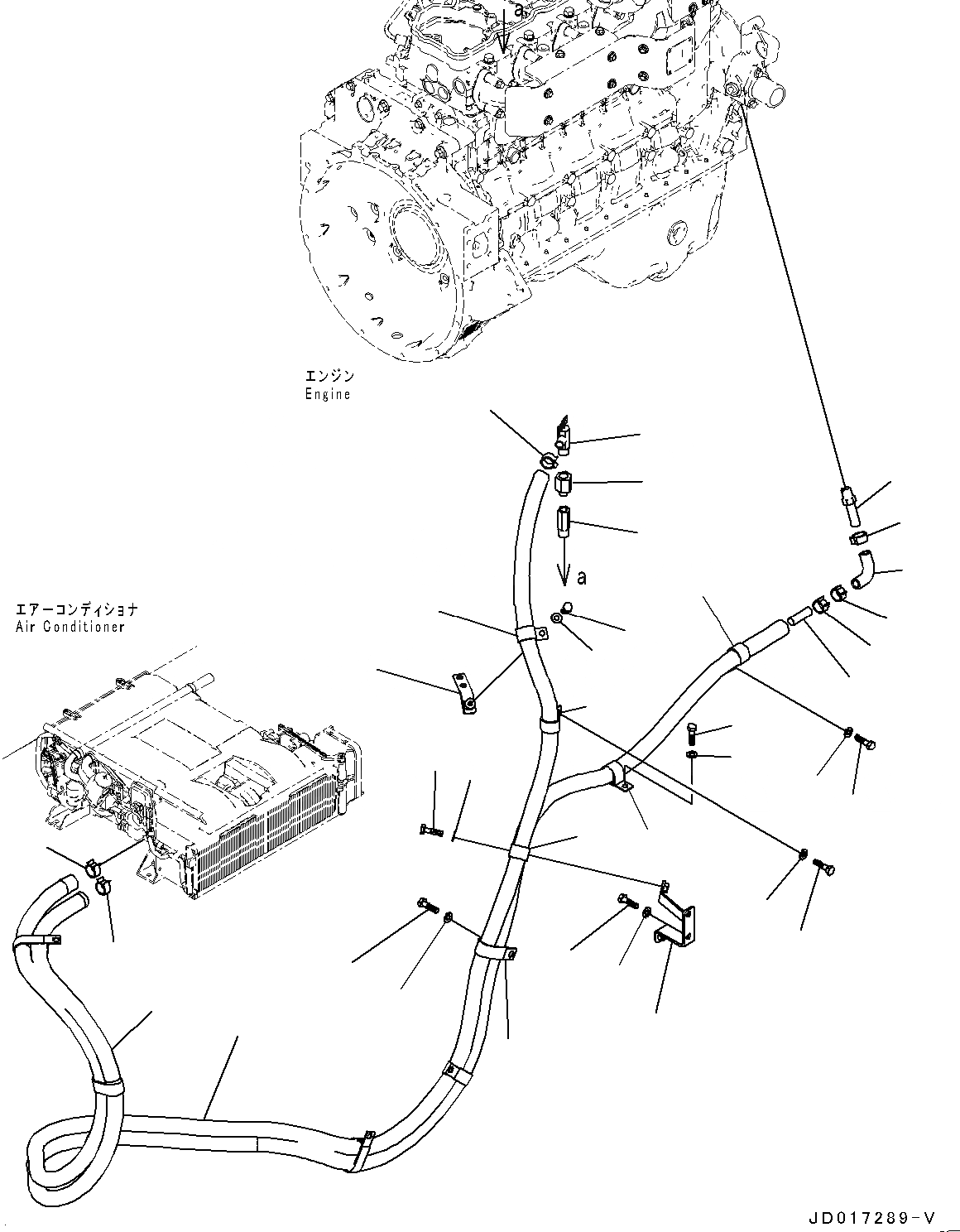 Схема запчастей Komatsu GD655-5 - ТРУБЫ ПЕЧКИ ТРУБЫ ПЕЧКИ
