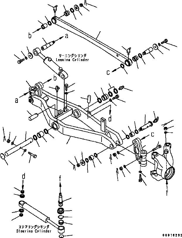 Схема запчастей Komatsu GD655-3C - ПЕРЕДНИЙ МОСТ (СУППОРТ МОСТА) ТРАНСМИССИЯ