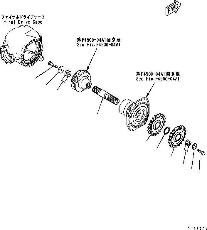Схема запчастей Komatsu GD655-3C - ЗАДН. МОСТ (КОНЕЧНАЯ ПЕРЕДАЧА) (ГТР ВАЛ) (бЛОК. ДИФФЕРЕНЦИАЛА ТИП) ТРАНСМИССИЯ