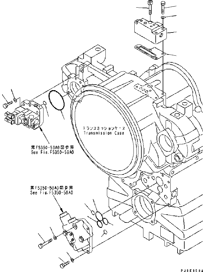 Схема запчастей Komatsu GD655-3C - УПРАВЛЯЮЩ. КЛАПАН (КЛАПАН КРЕПЛЕНИЕ) ТРАНСМИССИЯ