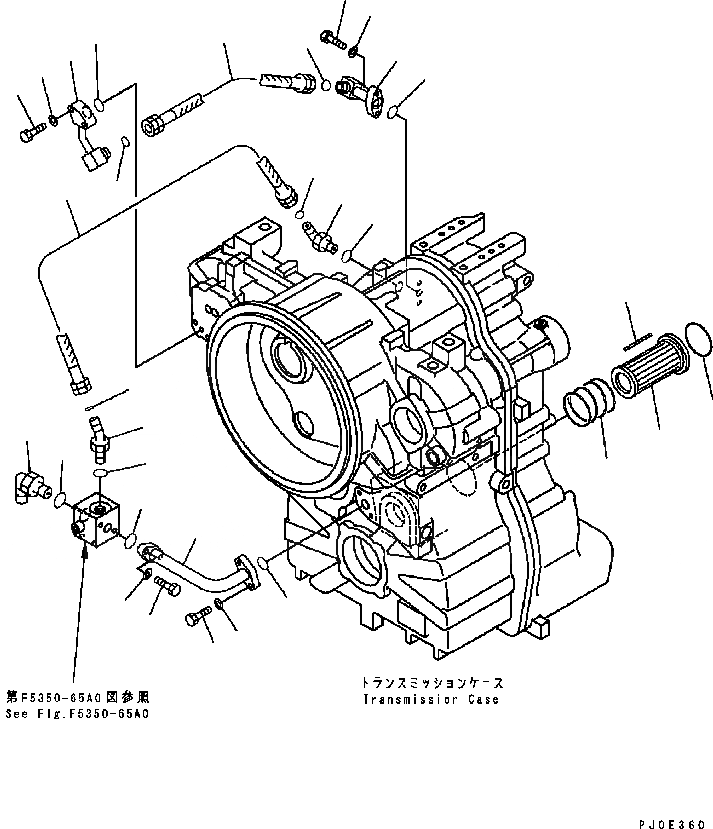 Схема запчастей Komatsu GD655-3C - ТРАНСМИССИЯ (ТРУБЫ /) ТРАНСМИССИЯ