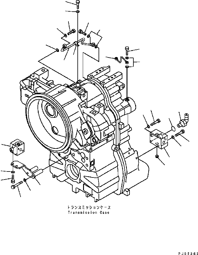 Схема запчастей Komatsu GD655-3C - ТРАНСМИССИЯ (ТРУБЫ /) ТРАНСМИССИЯ