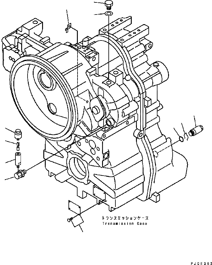 Схема запчастей Komatsu GD655-3C - ТРАНСМИССИЯ (АКСЕССУАРЫ) ТРАНСМИССИЯ
