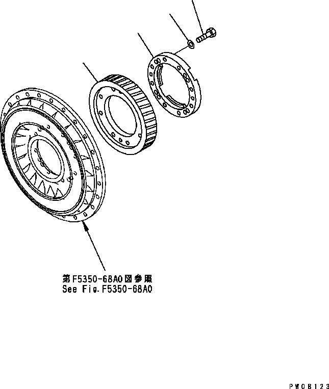 Схема запчастей Komatsu GD655-3C - ГИДРОТРАНСФОРМАТОР (P. T. O.) ТРАНСМИССИЯ