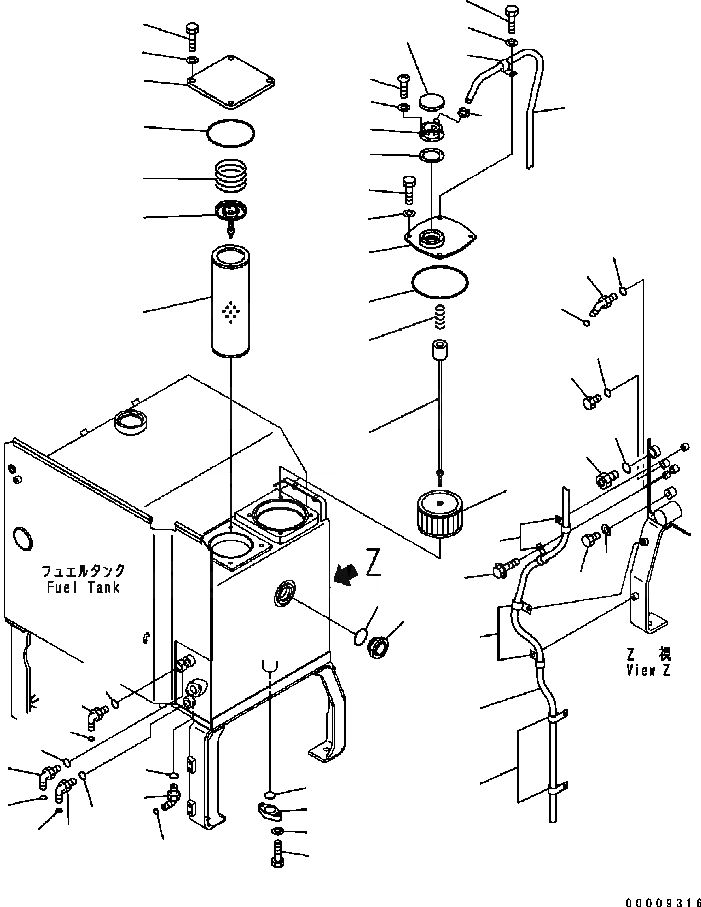 Схема запчастей Komatsu GD655-3C - ГИДР. БАК. (АКСЕССУАРЫ) ГИДРАВЛИКА