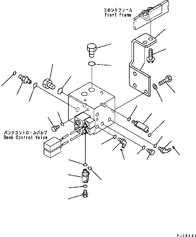 Схема запчастей Komatsu GD655-3C - ГИДРОЛИНИЯ (СОЕДИН-Е¤ ДЛЯ ГРУПП. КЛАПАН) ГИДРАВЛИКА