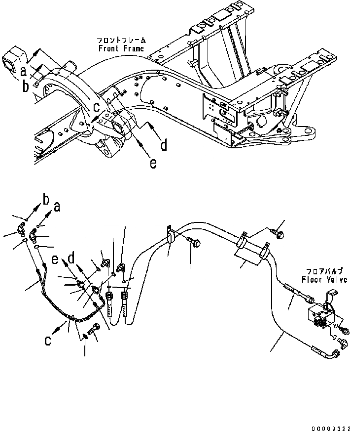 Схема запчастей Komatsu GD655-3C - ГИДРОЛИНИЯ (ГРУПП. ЛИНИЯ ЦИЛИНДРА) ГИДРАВЛИКА