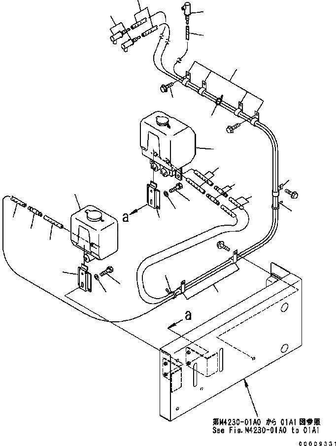 Схема запчастей Komatsu GD655-3C - ОМЫВАТЕЛЬ СТЕКЛА (-БАКS ТИП) КАБИНА ОПЕРАТОРА И СИСТЕМА УПРАВЛЕНИЯ