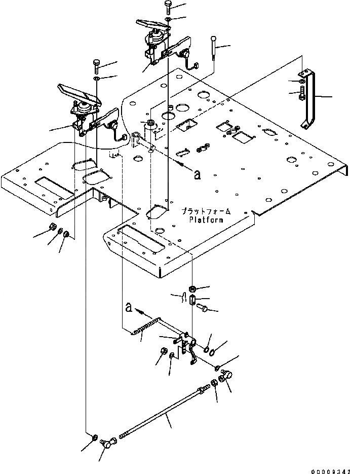 Схема запчастей Komatsu GD655-3C - ПЕДАЛЬ АКСЕЛЕРАТОРАAND ПЕДАЛЬ ТОЛЧКОВОГО РЕГУЛИР-Я КАБИНА ОПЕРАТОРА И СИСТЕМА УПРАВЛЕНИЯ
