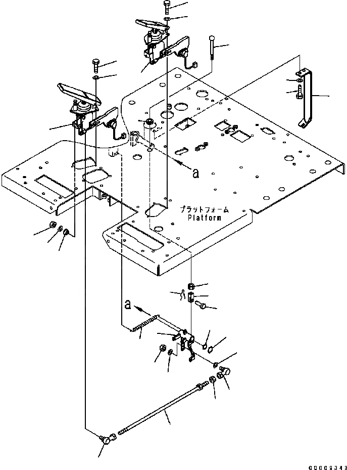 Схема запчастей Komatsu GD655-3C - ПЕДАЛЬ АКСЕЛЕРАТОРАAND ПЕДАЛЬ ТОЛЧКОВОГО РЕГУЛИР-Я (С РЫХЛИТЕЛЕМ ИЛИ SCARIFIER) КАБИНА ОПЕРАТОРА И СИСТЕМА УПРАВЛЕНИЯ