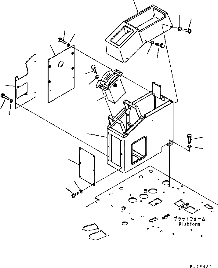 Схема запчастей Komatsu GD655-3C - КОНСОЛЬН. БЛОК¤ R. H. КАБИНА ОПЕРАТОРА И СИСТЕМА УПРАВЛЕНИЯ