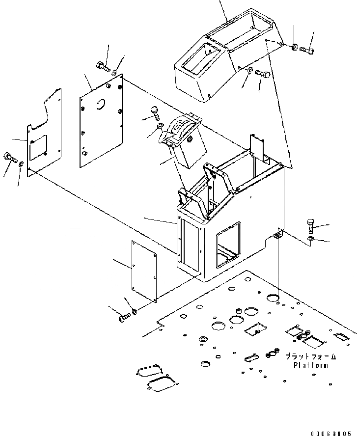 Схема запчастей Komatsu GD655-3C - КОНСОЛЬН. БЛОК¤ R. H. (С ИНДИКАТОР ПЫЛИ И ЛЕВ. РЫЧАГ И 12В КОНВЕРТЕР) КАБИНА ОПЕРАТОРА И СИСТЕМА УПРАВЛЕНИЯ
