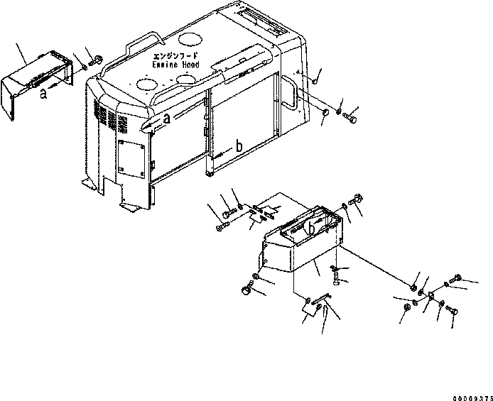Схема запчастей Komatsu GD655-3C - КАПОТ И ЗАЩИТА РАДИАТОРА (/) (С PUNCHING ЗАСЛОНКА И УДЛИНН. ВПУСК ВОЗДУХА) ЧАСТИ КОРПУСА