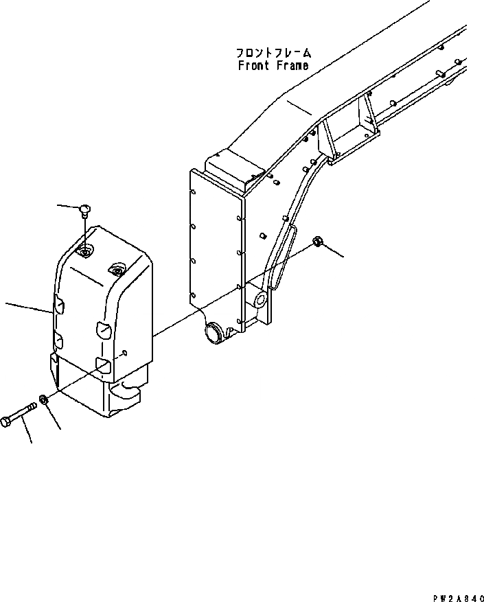 Схема запчастей Komatsu GD655-3C - ПЕРЕДН. ГРУЗ ЧАСТИ КОРПУСА