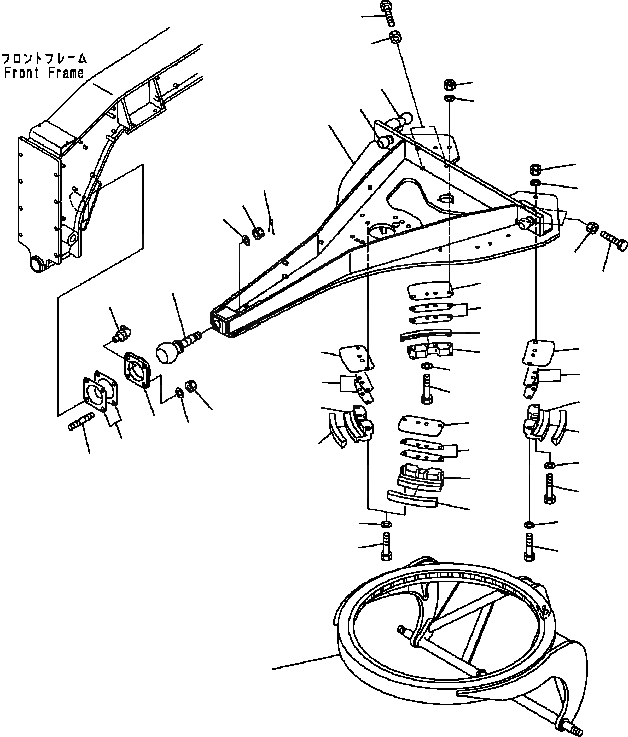 Схема запчастей Komatsu GD655-3C - СЦЕПНОЕ УСТРОЙСТВО И КОЛЬЦЕВ. СУППОРТ РАБОЧЕЕ ОБОРУДОВАНИЕ