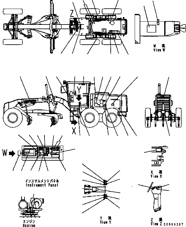 Схема запчастей Komatsu GD655-3C - МАРКИРОВКА (BRAZIL) (№B-B) МАРКИРОВКА