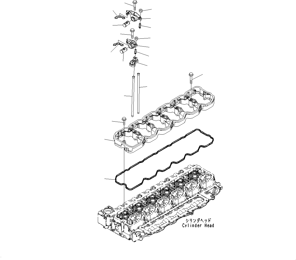 Схема запчастей Komatsu SAA6D107E-1CC - КОРОМЫСЛО КОРОМЫСЛО