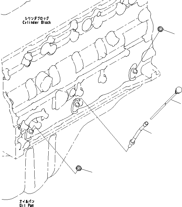Схема запчастей Komatsu SAA6D107E-1CC - МАСЛ. ЩУП МАСЛ. ЩУП