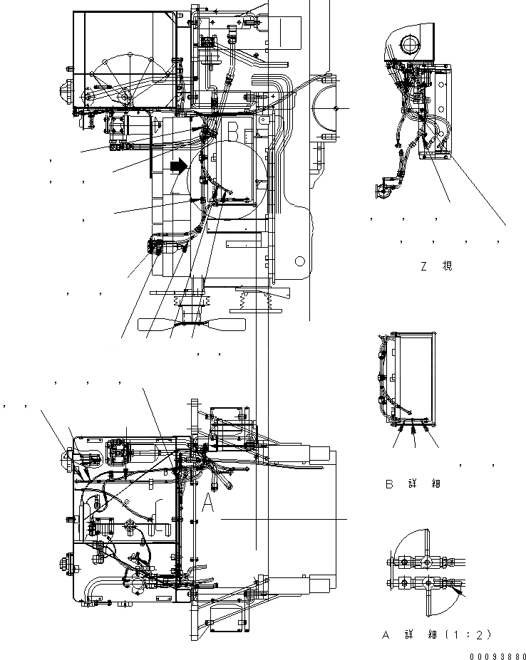 Схема запчастей Komatsu GD663A-2 - ТОПЛИВОПРОВОД. КОМПОНЕНТЫ ДВИГАТЕЛЯ И ЭЛЕКТРИКА