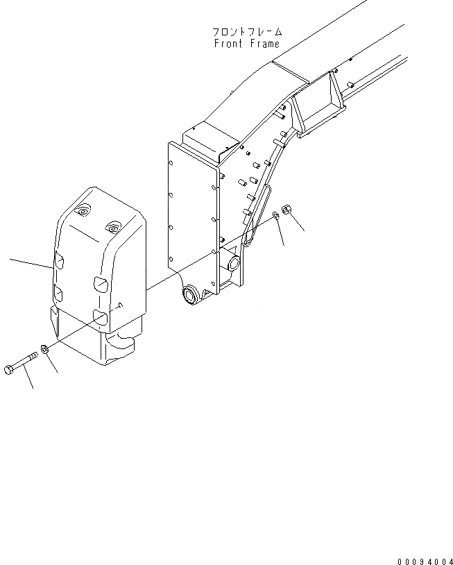 Схема запчастей Komatsu GD663A-2 - ПЕРЕДН. ГРУЗ РАМА И ЧАСТИ КОРПУСА