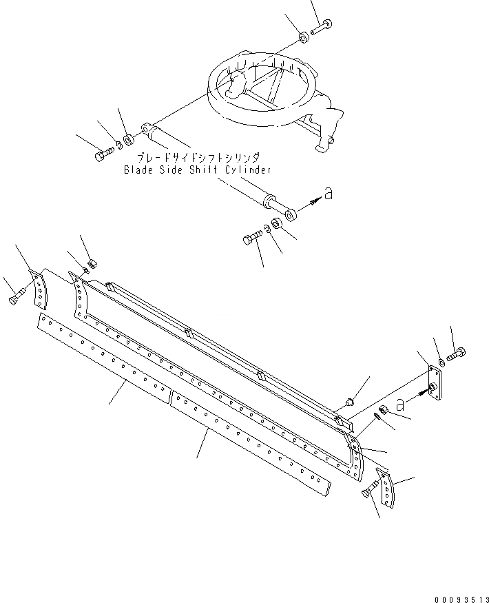 Схема запчастей Komatsu GD663A-2 - ОТВАЛ (УСИЛ. ТИП) РАБОЧЕЕ ОБОРУДОВАНИЕ