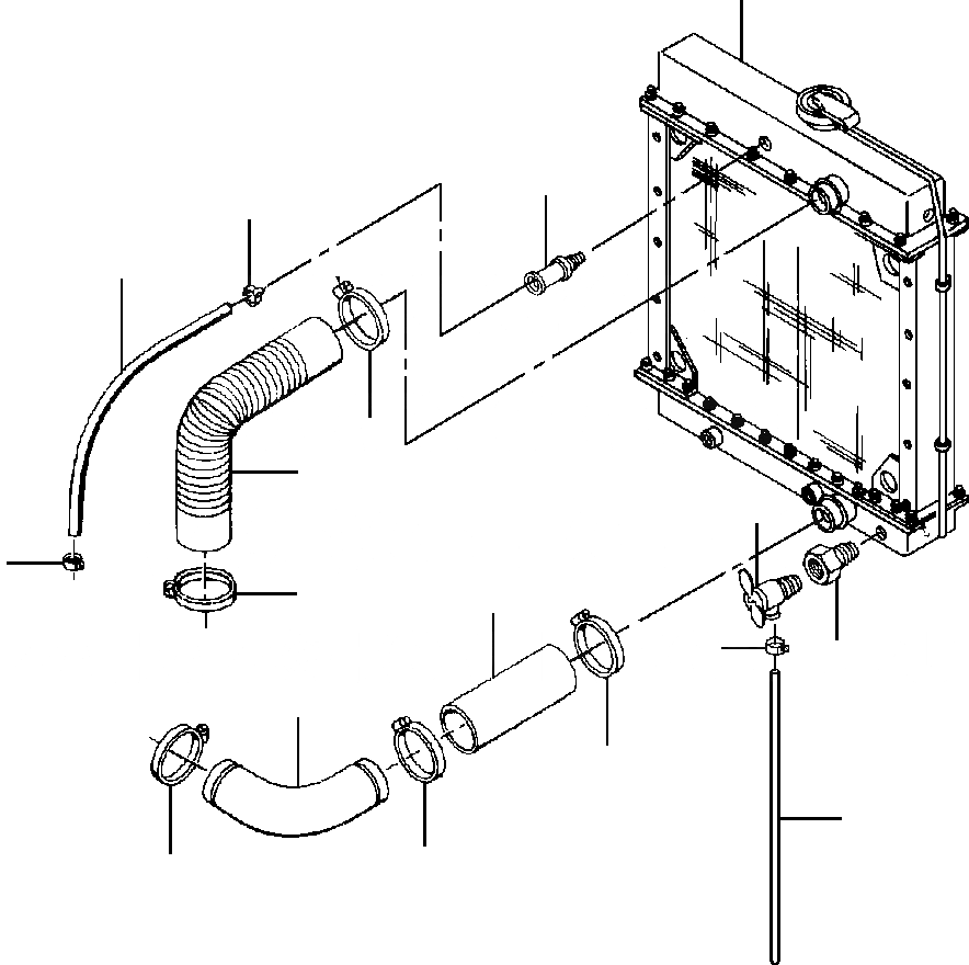 Схема запчастей Komatsu GD670A-1 - СИСТЕМА ОХЛАЖДЕНИЯ ОХЛАЖД-Е