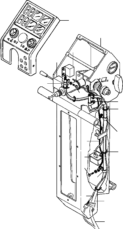 Схема запчастей Komatsu GD670A-1 - РУЛЕВ. УПРАВЛЕНИЕ КОНСОЛЬ ЭЛЕКТРОПРОВОДКА ЭЛЕКТР.