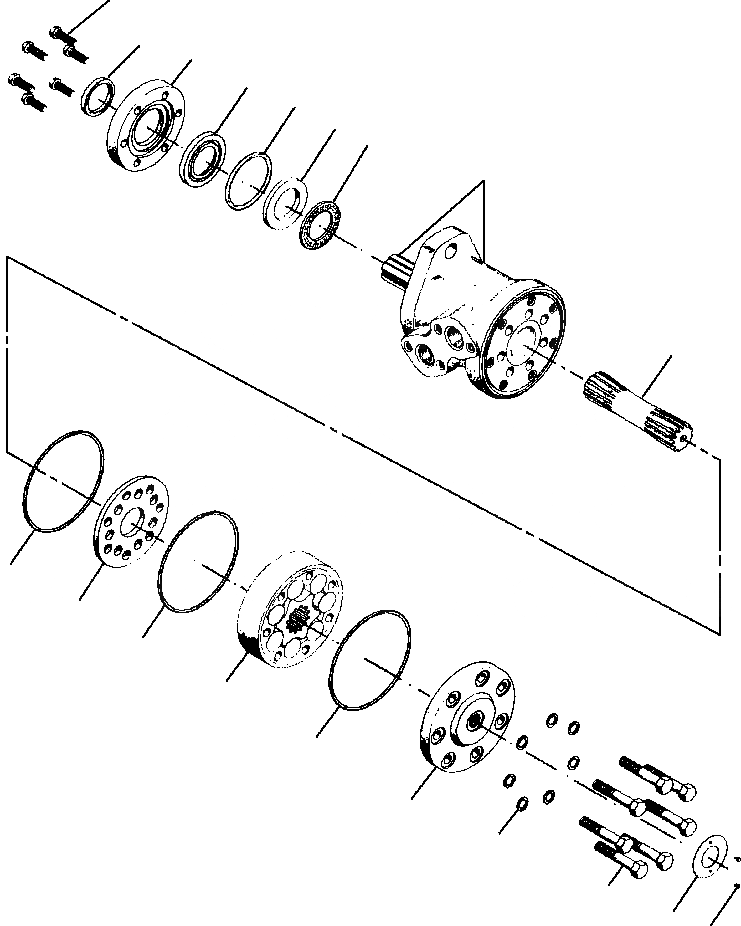 Схема запчастей Komatsu GD670A-1 - КОЛЬЦЕВ.РЕВЕРС МОТОР ГИДРАВЛS