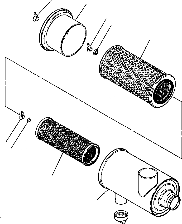 Схема запчастей Komatsu GD670A-1 - ВОЗДУХООЧИСТИТЕЛЬ POWER