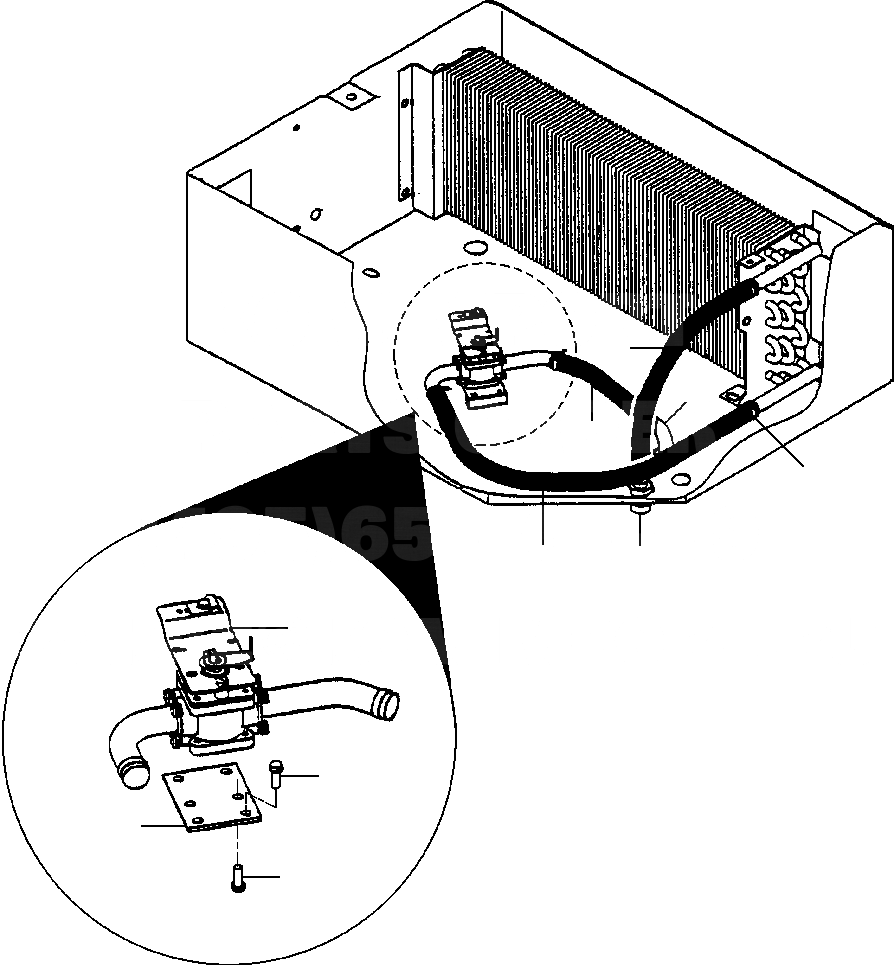 Схема запчастей Komatsu GD670A-1 - ОБОГРЕВАТЕЛЬ. УПРАВЛ-Е SUPERSTRUCTURE