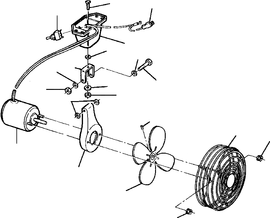 Схема запчастей Komatsu GD670A-1 - АНТИОБЛЕДЕНИТЕЛЬ ВЕНТИЛЯТОР ПЕРЕДН. & ЗАДН. SUPERSTRUCTURE