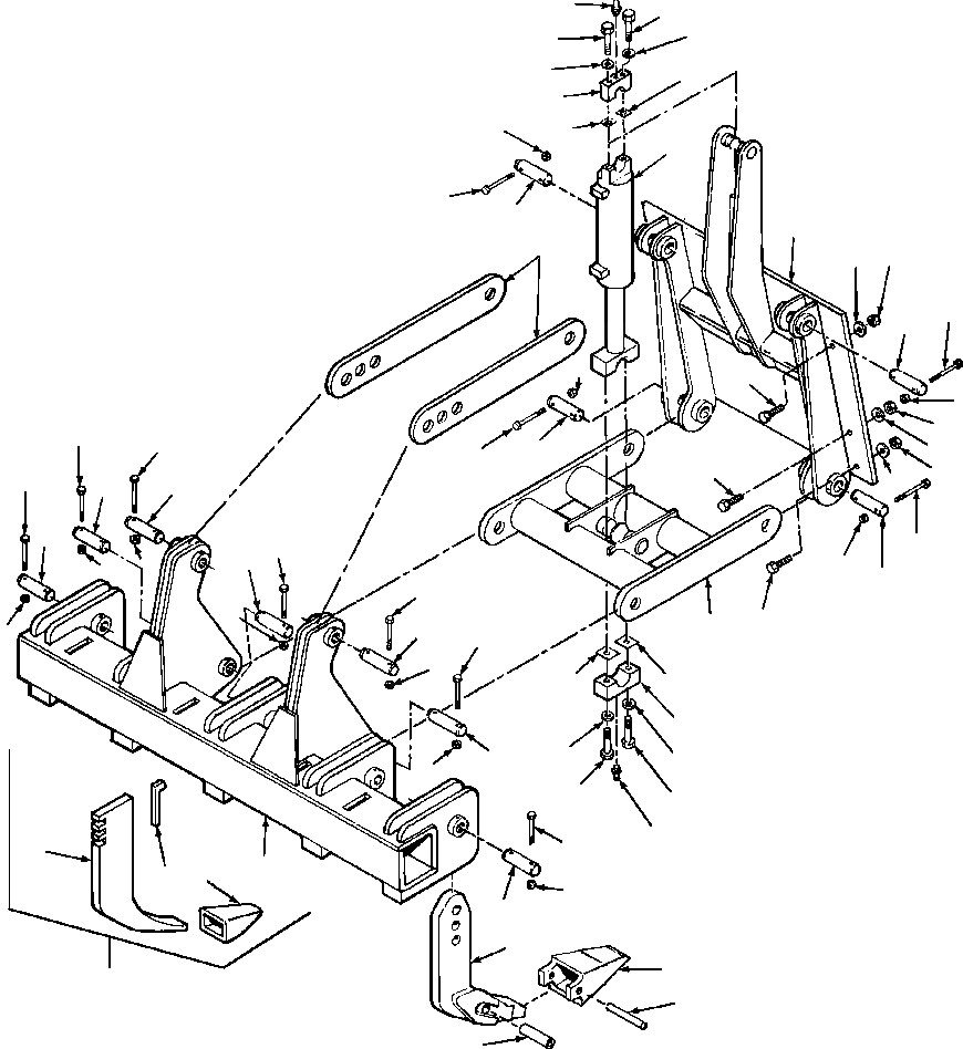 Схема запчастей Komatsu GD670A-1 - РЫХЛИТЕЛЬ УСТАНОВКА КРЕПЛЕНИЕED ОБОРУД-Е