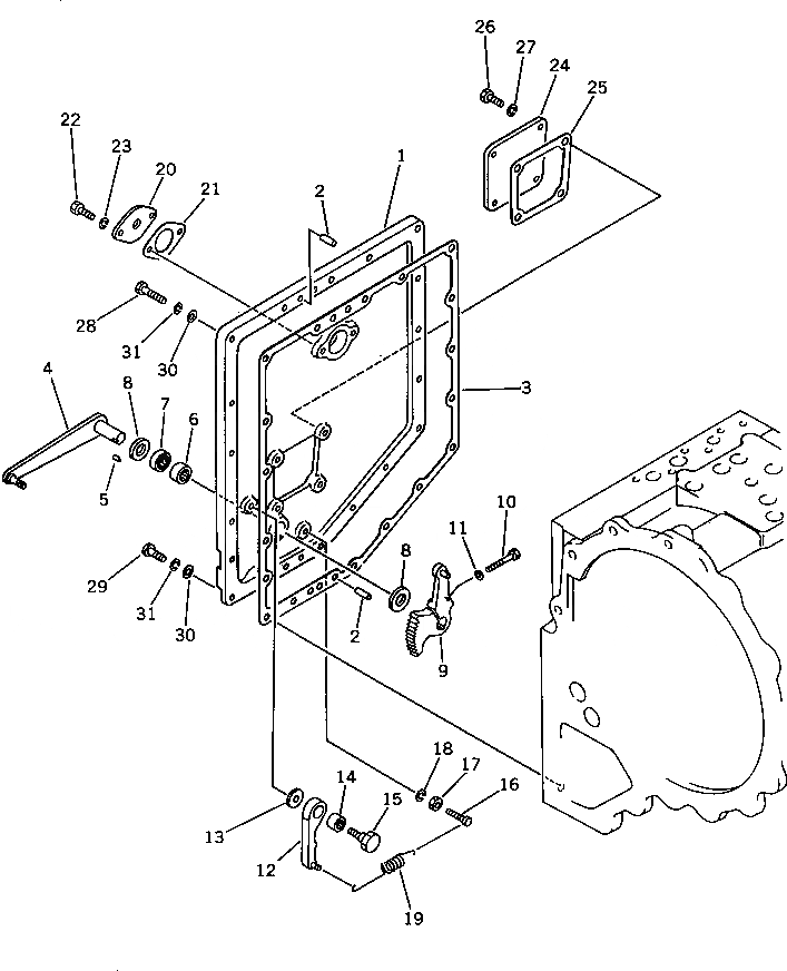 Схема запчастей Komatsu GD705A-3 - HYDROSHIFT ТРАНСМИССИЯ CO СИЛОВАЯ ПЕРЕДАЧА