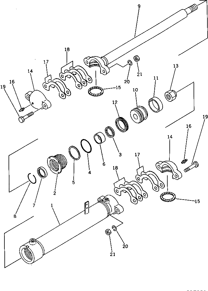 Схема запчастей Komatsu GD705A-3 - СЦЕПНОЕ УСТРОЙСТВО SHIFT ЦИЛИНДР ГИДРАВЛИКА