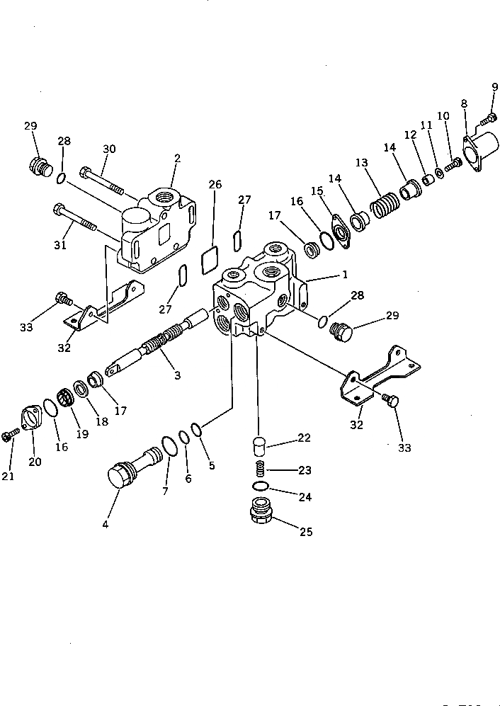 Схема запчастей Komatsu GD705A-3 - ГИДРАВЛ УПРАВЛЯЮЩ. КЛАПАН ОПЦИОННЫЕ КОМПОНЕНТЫ