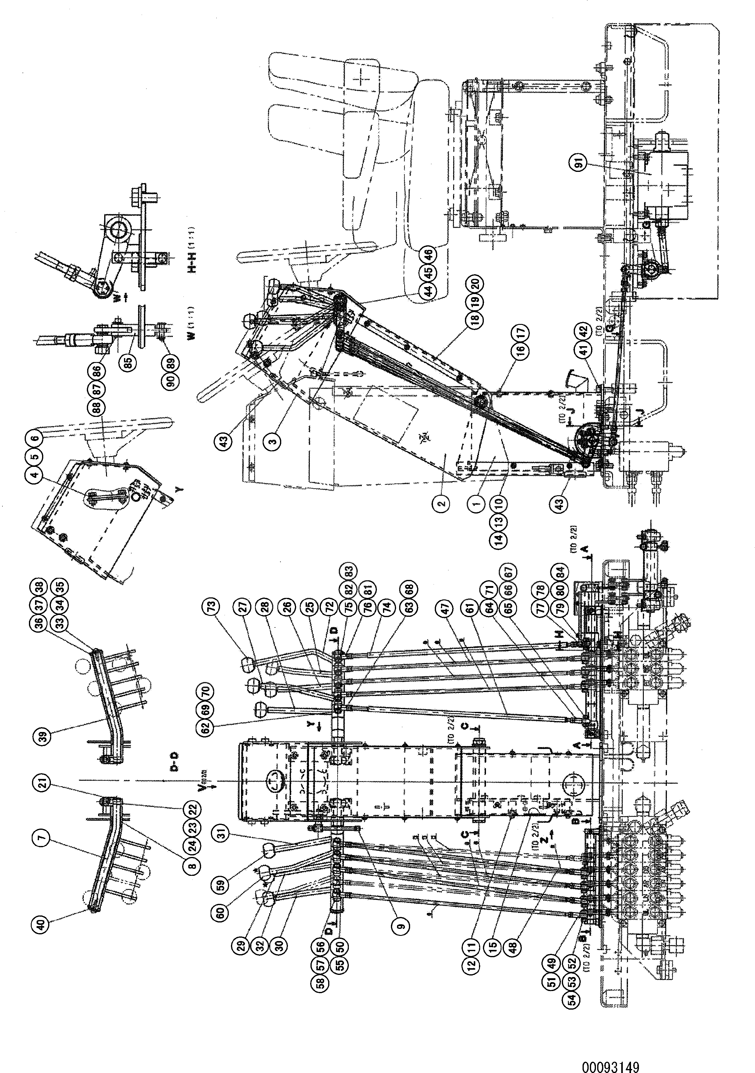 Схема запчастей Komatsu GD705A-4 - ПОЛ (OPERATION PATTERN CHANGED СПЕЦ-Я.) (С РЫХЛИТЕЛЕМ) (/)(№8-) СИСТЕМА УПРАВЛЕНИЯ