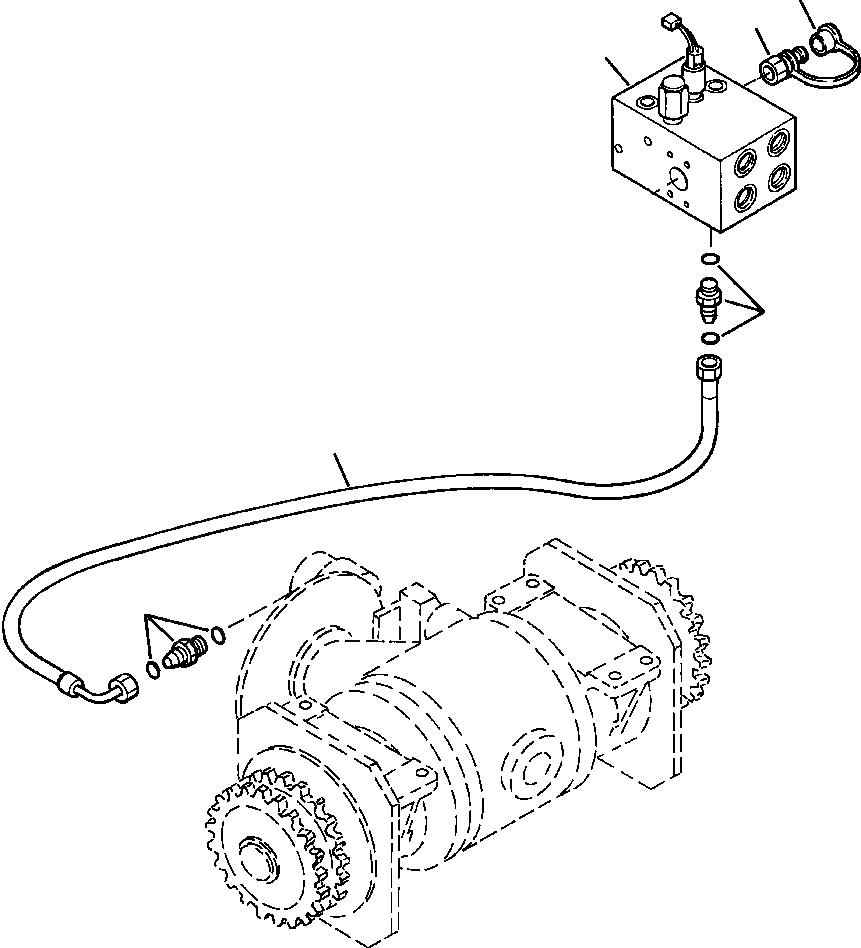 Схема запчастей Komatsu GD750A-1 - СТОЯНОЧНЫЙ ТОРМОЗ ГИДРАВЛ ЛИНИИ ТОРМОЗ.S