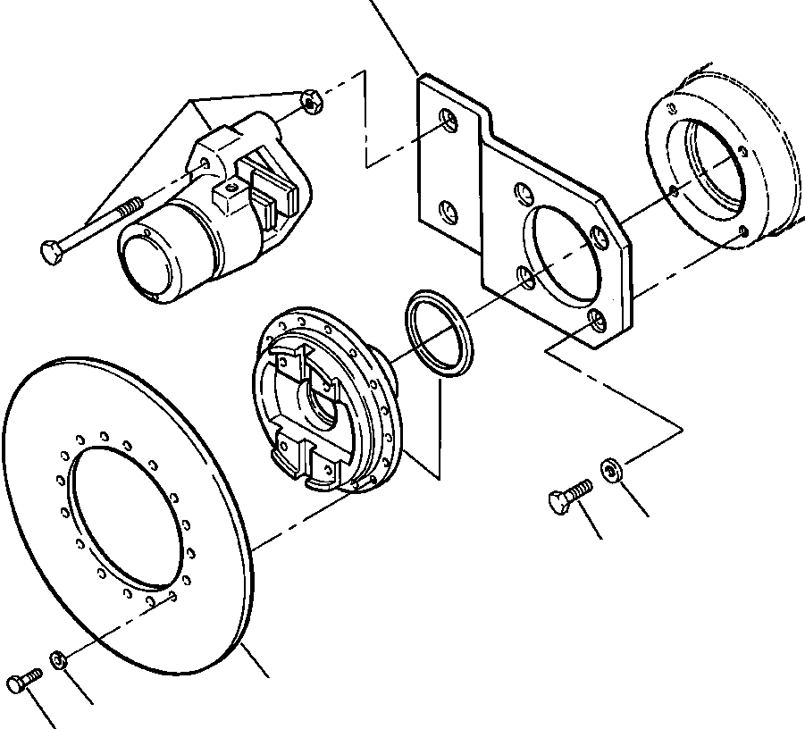 Схема запчастей Komatsu GD750A-1 - СТОЯНОЧНЫЙ ТОРМОЗ ТОРМОЗ.S