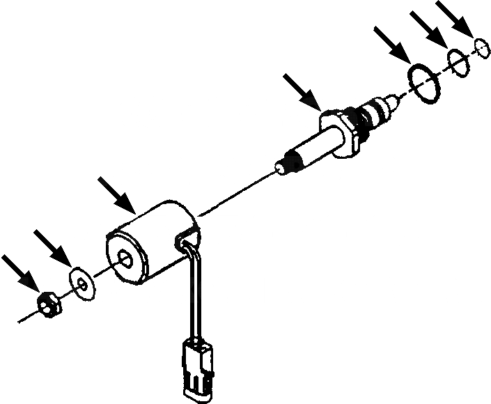 Схема запчастей Komatsu GD750A-1 - ПРОПОРЦИОНАЛЬН. СОЛЕНОИДНЫЙ КЛАПАН ТРАНСМИССИЯ ПРИВОД TRAIN