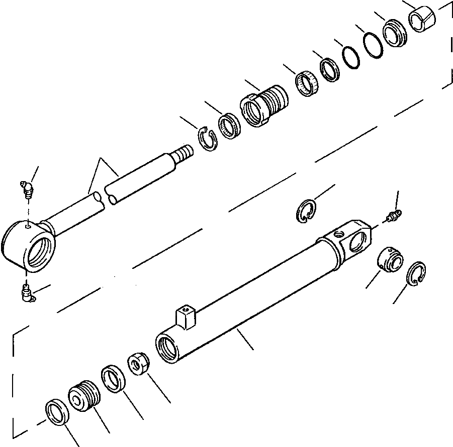 Схема запчастей Komatsu GD750A-1 - ЦИЛИНДР РУЛЕВ. УПР-Я ГИДРАВЛS
