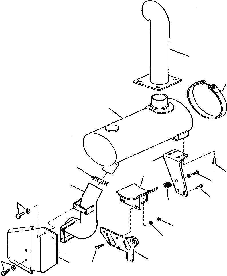 Схема запчастей Komatsu GD750A-1 - ВЫПУСКН. СИСТЕМА POWER