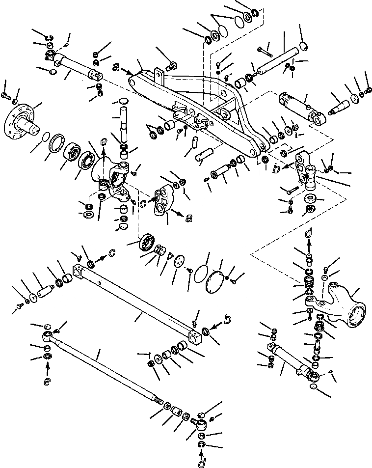 Схема запчастей Komatsu GD750A-1 - ПЕРЕДНИЙ МОСТ ПОДВЕСКА