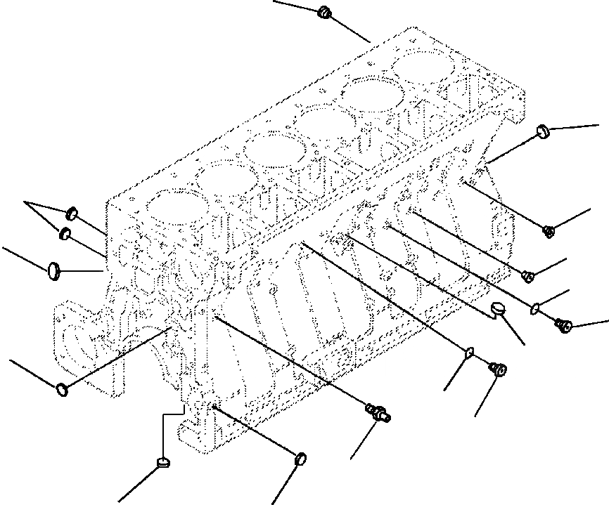 Схема запчастей Komatsu GD750A-1 - БЛОК ЦИЛИНДРОВ ТРУБЫ БЛОК ЦИЛИНДРОВ