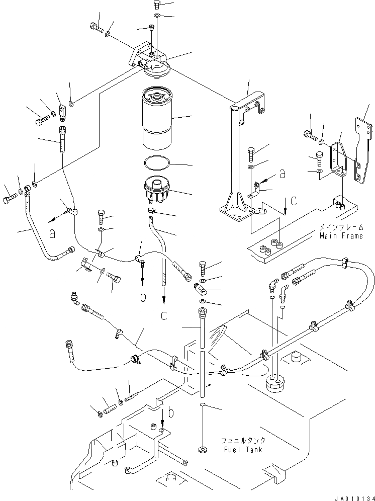 Схема запчастей Komatsu GD825A-2E0 - ТОПЛИВОПРОВОД. КОМПОНЕНТЫ ДВИГАТЕЛЯ И ЭЛЕКТРИКА