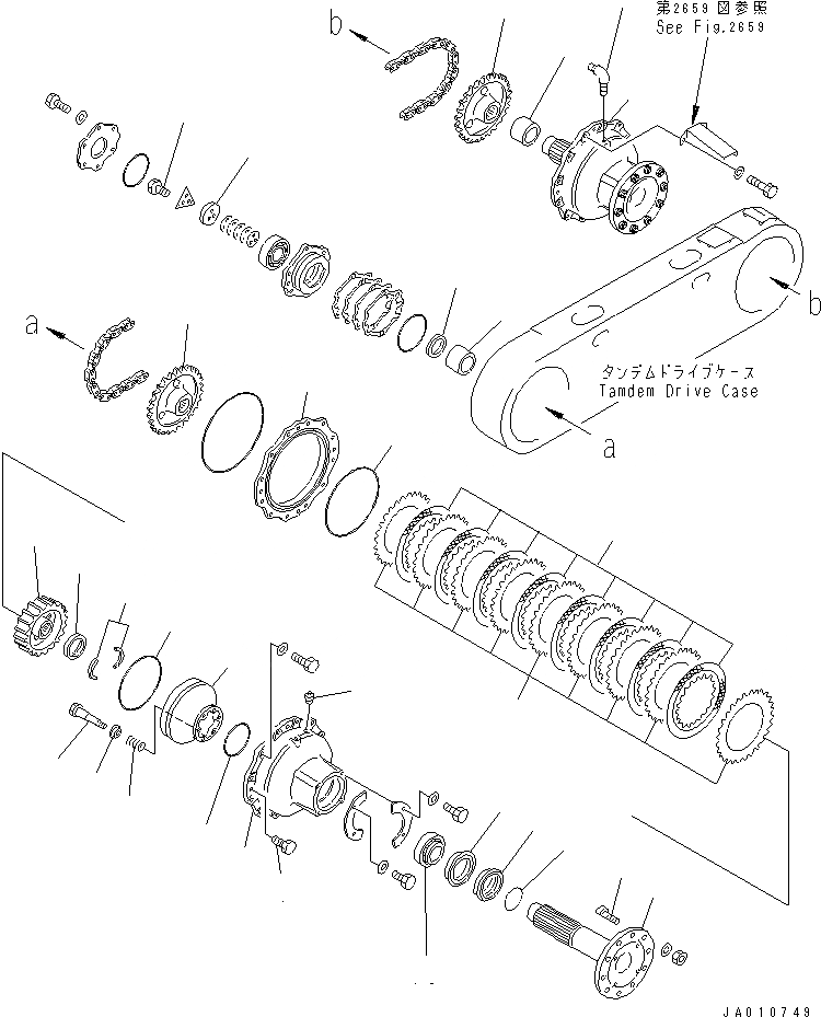 Схема запчастей Komatsu GD825A-2E0 - СДВОЕНН. ПРИВОД ПРИВОД СИЛОВАЯ ПЕРЕДАЧА