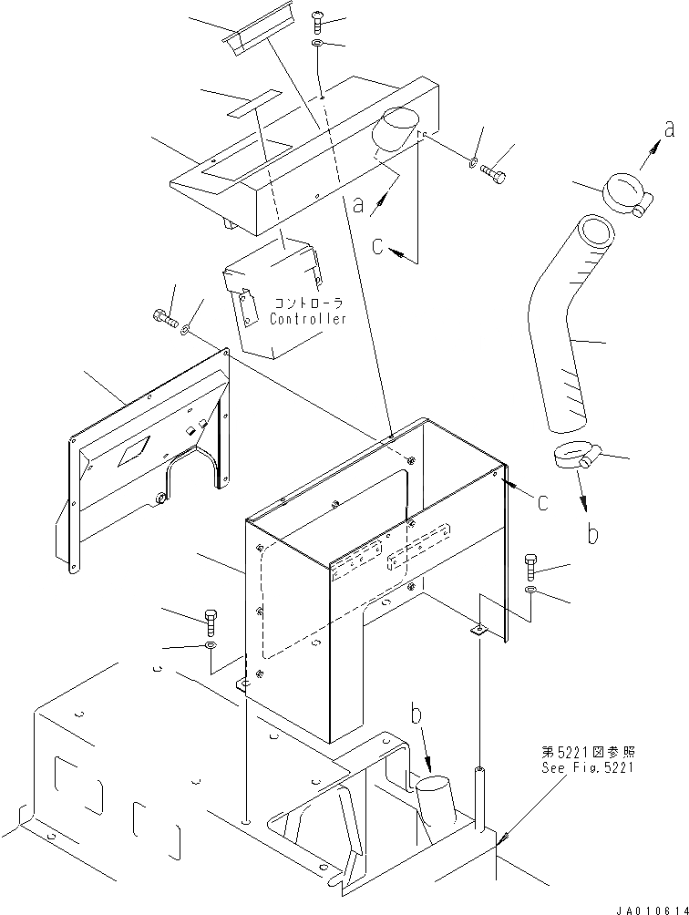 Схема запчастей Komatsu GD825A-2E0 - КОНДИЦ. ВОЗДУХА (/) (ЛЕВ. КОРПУС) РАМА И ЧАСТИ КОРПУСА