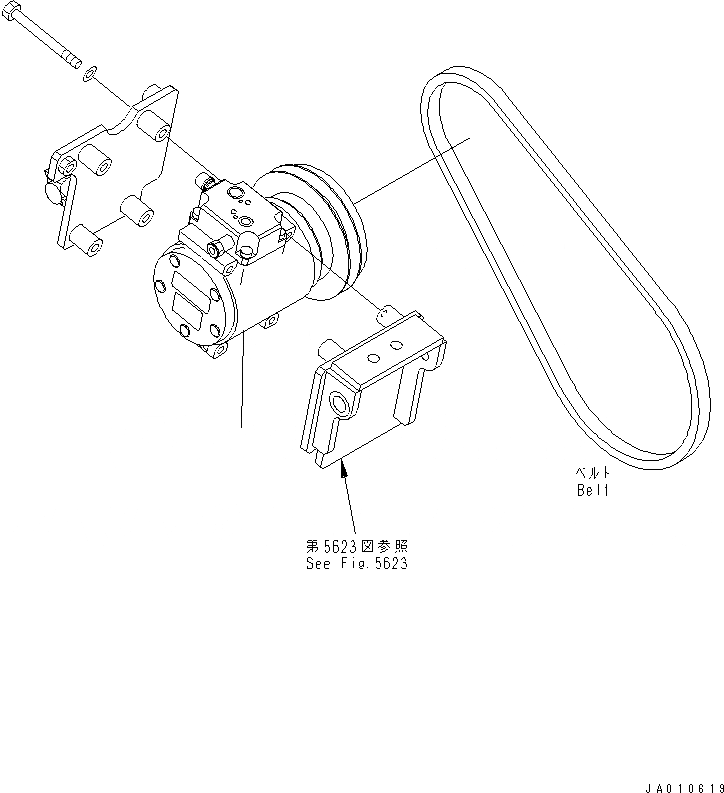 Схема запчастей Komatsu GD825A-2E0 - КОНДИЦ. ВОЗДУХА (7/) (КОМПРЕССОР) РАМА И ЧАСТИ КОРПУСА