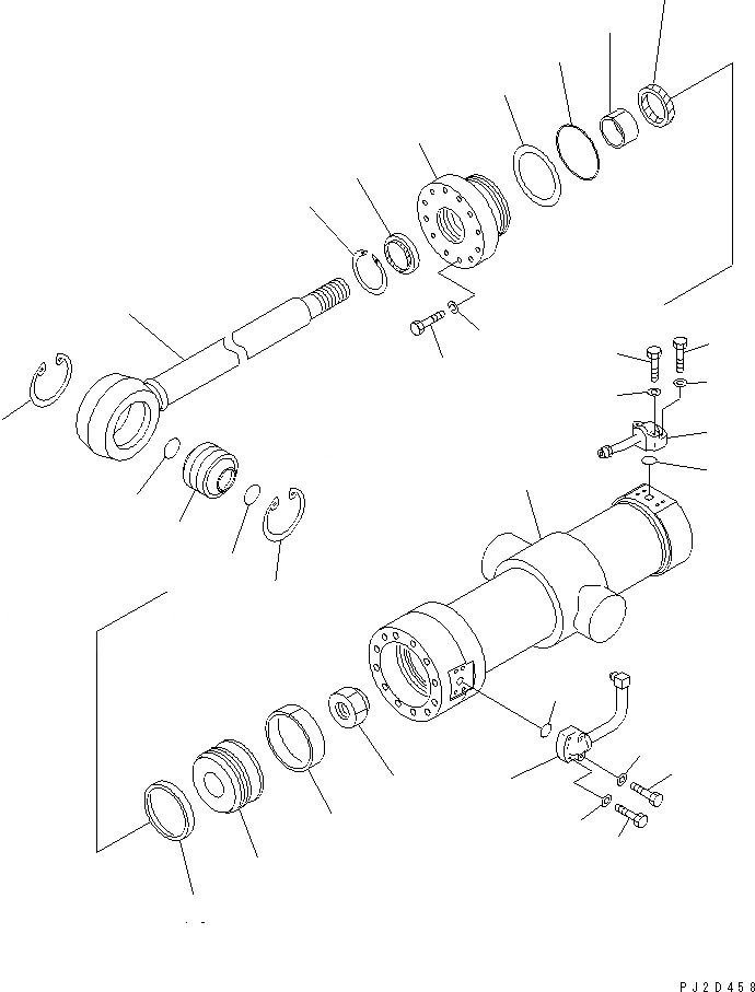 Схема запчастей Komatsu GD825A-2E0 - ЦИЛИНДР НАКЛОНА(№-) ГИДРАВЛИКА