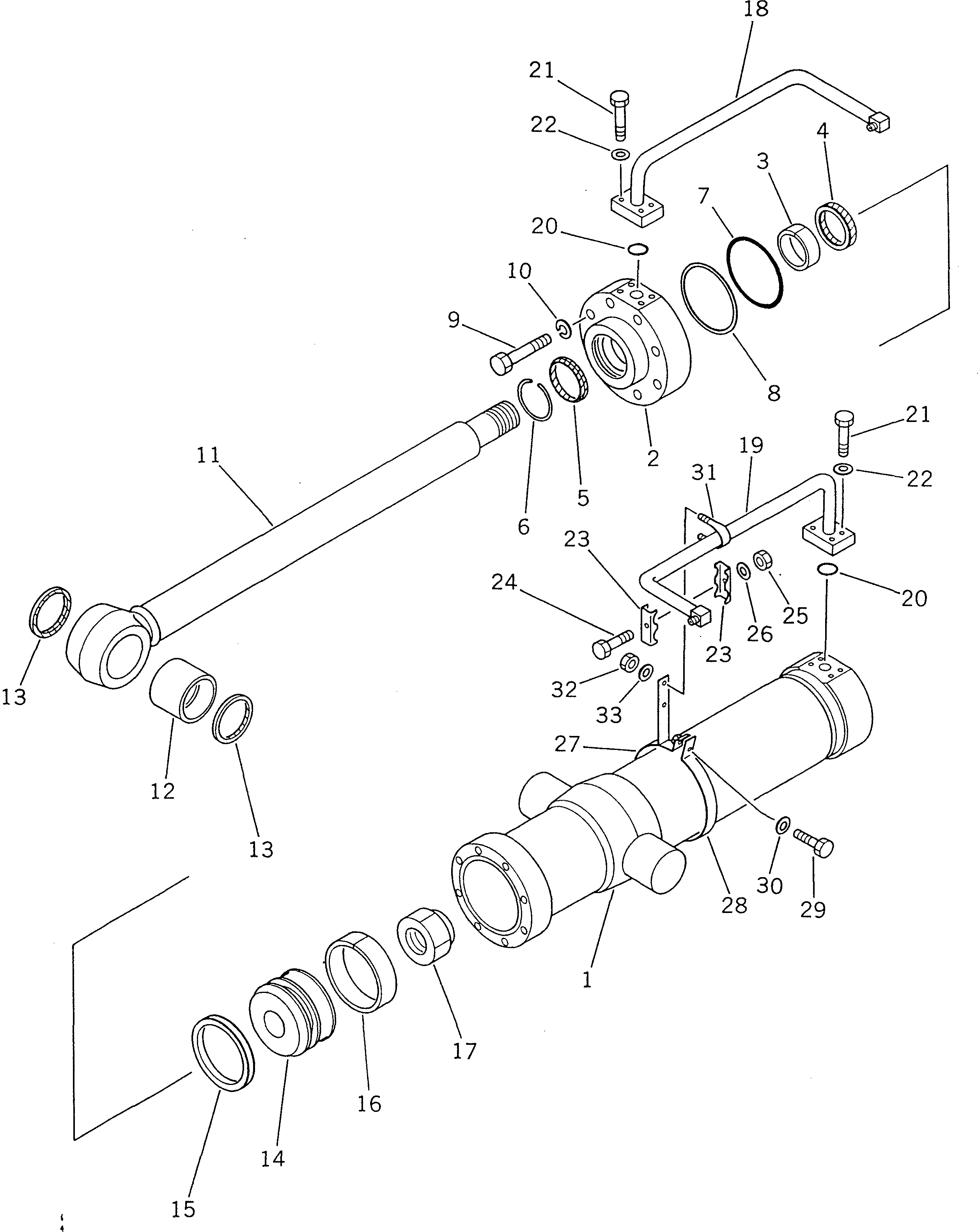 Схема запчастей Komatsu GD825A-2E0 - ЦИЛИНДР РЫХЛИТЕЛЯ(№-) ГИДРАВЛИКА