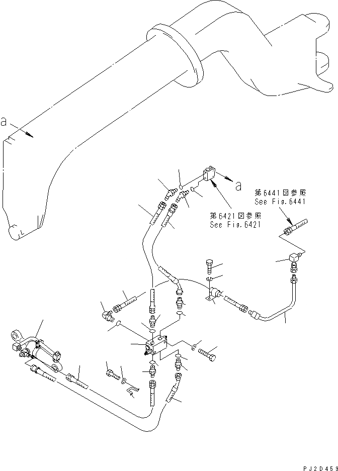 Схема запчастей Komatsu GD825A-2E0 - ГИДРОЛИНИЯ (ЦИЛИНДР НАКЛОНА ЛИНИЯ) (/)(№-) ГИДРАВЛИКА